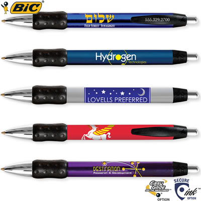 Customized Pens: BIC Wide Body Chrome Pen with Grip