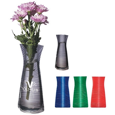 Customized Foldable Designer Print Flower Vase Promotional Vases: Customized Foldable Designer Print Flower Vase