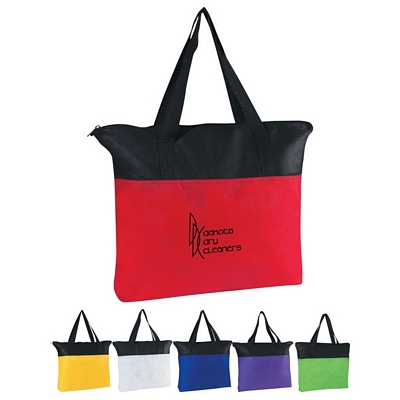 Promotional Tote Bags: Customized Non-Woven Zippered Shop Tote Bag