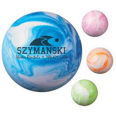Customized Swirl Stress Balls Promotional Bouncing Balls: Customized Swirl Stress Balls