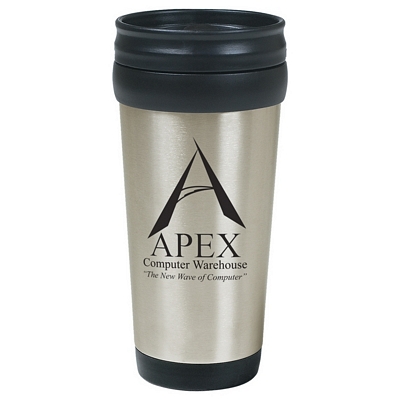Promotional Travel Mugs: Customized 16 oz. Stainless Steel Tumbler with Slide Action Lid