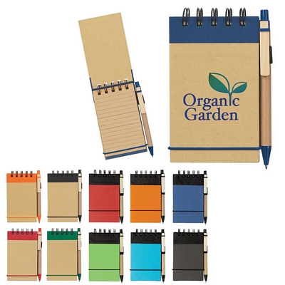 Promotional Notebooks: Customized Eco-Friendly Spiral Jotten Pad and Pen
