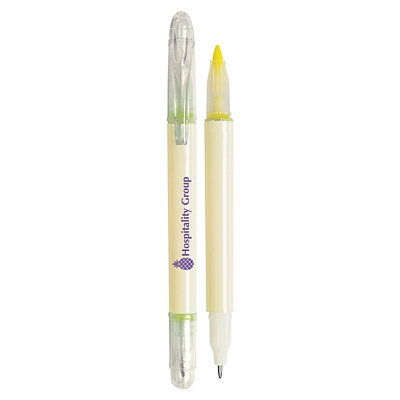 Customized Twin Point Highlighter Ball Point Pen Promotional Highlighters: Customized Twin Point Highlighter Ball Point Pen