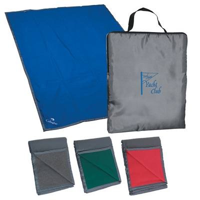 Promotional Blankets: Customized Reversible Fleece Nylon Blanket with Carry Case
