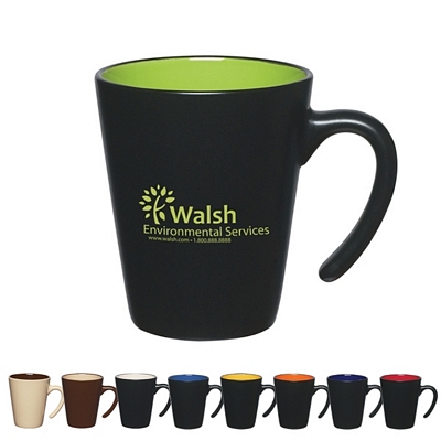 Promotional Ceramic Mugs: Customized 9 oz Aztec Open Handle Mug