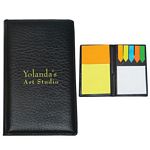 Promotional Products: Leather look Padfolio with Sticky Note Pads & Flags