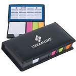 Promotional Memo Pad Holders: Customized Leather look case of Sticky Notes with Calendar