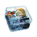 Promotional Office Kits: Customized Compact Desk Organizer Clear Top with Clear Base
