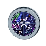 Promotional Paper Clip Holders: Customized Desktop Round Tin with Assortment of Clips and Pins