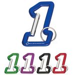 Promotional Products: Number One Shape Carabiner with Key Ring