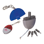 Promotional Tools: Customized 3 in 1 Tool Kit Tape Measure and Screw Driver Key Chains