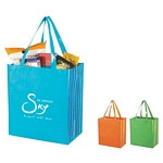 Promotional Shopping Tote Bags: Customized Shiny Laminated Non-woven Tropic Shopper Tote Bag