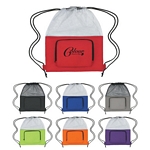 Promotional Drawstring Bags: Customized Fun Style Mesh Sports Pack with Pocket