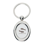 Promotional Key Chains: Customized Oval Silver Key Chain