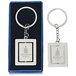 Promotional Products: Double Rectangle Silver Key Chain