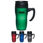 Promotional Travel Mugs: Customized 14 oz. Soft Touch Travel Mug