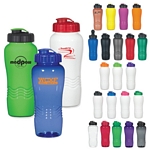 Promotional Plastic Sports Bottles: Customized Poly-Clear 26 oz Wave Bottle