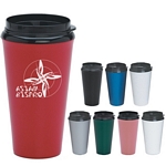 Promotional Travel Mugs: Customized 16 oz. Infinity Tumbler with Plastic Sip Thru Lid