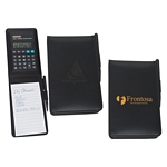 Promotional Padfolios: Customized Leather Look Jotter Pad with Calculator and Pen