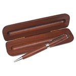Promotional Pens: Rosewood Pen and Wooden Case Set