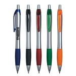 Promotional Plastic Pens: Customized The Pulse Colored Grip Retractable Pen