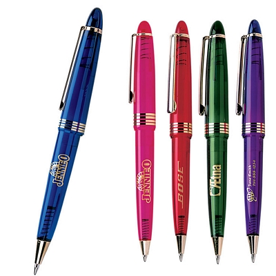 Customized Pen: Translucent Push Cap Pen