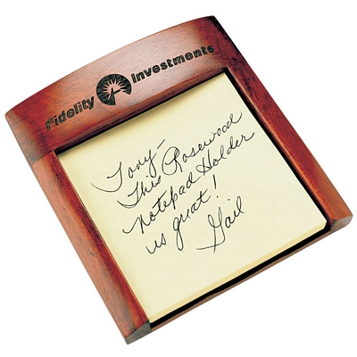 Customized Products: Rosewood Notepad Holder