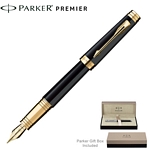 Customized Parker Premier Black Laque GT Fountain Pen
