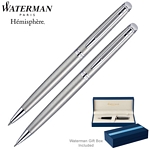 Customized Waterman Hemisphere Stainless CT Pen & Pencil Set