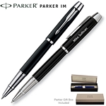 Customized Parker IM Laque Black CT Roller Ball Pen