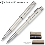 Customized Parker IM Pearl White CT Roller Ball Pen