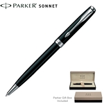 Customized Parker Sonnet Laque Black CT Ballpoint Pen
