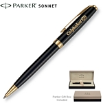 Customized Parker Sonnet Laque Black GT Ballpoint Pen