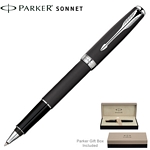 Customized Parker Sonnet Matte Black CT Roller Ball Pen