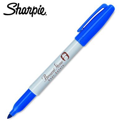 Customized Pens: Sharpie Fine Point Blue Permanent Marker