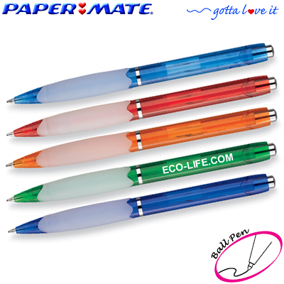 Promotional Pen: Paper Mate Plunge Translucent Ball Point Pen Customized Pens: Paper Mate Plunge Translucent Ball Point Pen