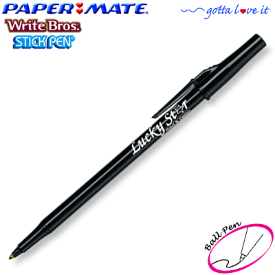 Promotional Pen: Paper Mate Write Bros Black Barrel Stick Pen Customized Pens: Paper Mate Write Bros Black Barrel Stick Pen