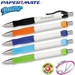 Customized Pens: Paper Mate Breeze White Barrel Ball Point Ink Pen