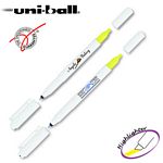 Customized Pens: Uni-ball Combi Ball Point Pen & Highlighter in White