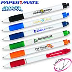 Customized Pens: Paper Mate Groove White Barrel Ball Point Pen