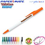 Customized Pens: Paper Mate Write Bros White Barrel Stick Pen