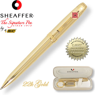 Customized Pens: Sheaffer Prelude 22K Gold Plated Pen