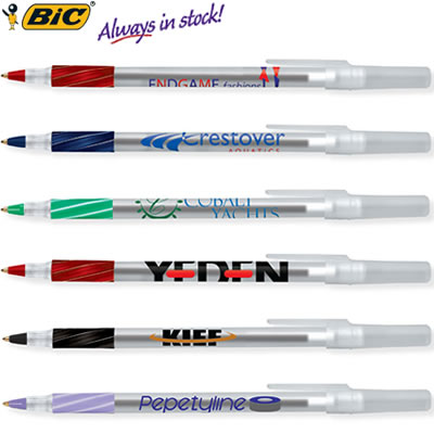 Customized Pens: BIC Round Stic Grip Pen