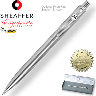 Promotional Pen: Sheaffer Sentinel Chrome Ballpoint Pen Customized Pens: Sheaffer Sentinel Chrome Ballpoint Pen