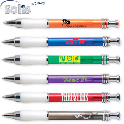 Customized Pens: Y116 Plunger Action Retractable Pen Solis By BIC