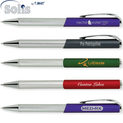 Customized Pens: Y214 Body Action Retractable Ballpoint Pen Solis By BIC