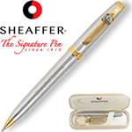 Customized Pens: Sheaffer Prelude Chrome 22K Gold Ballpoint Pen