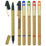 Promotional Dual Function Eco-Friendly Pen Highlighter - Customized EcoFriendly Pens