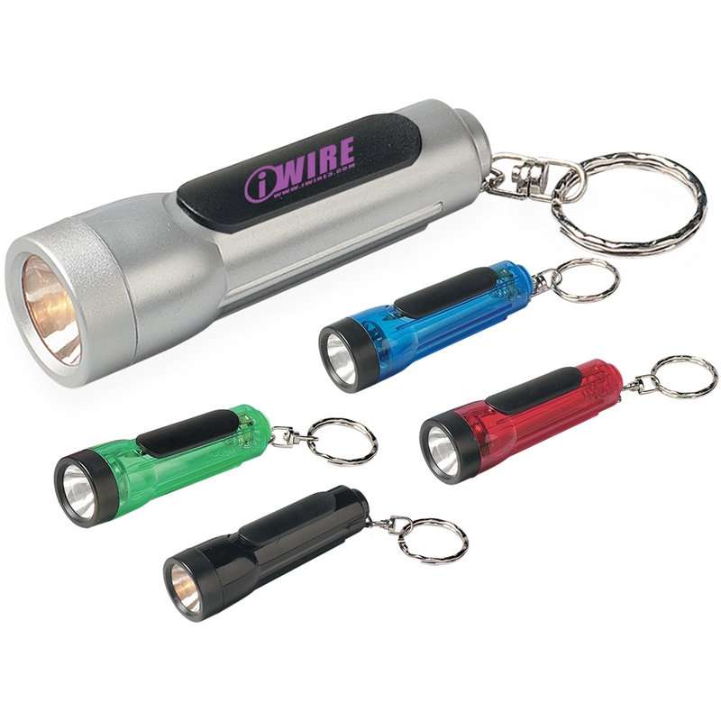 Customized Mini LED Torch Light with Key Ring Promotional Key Chains