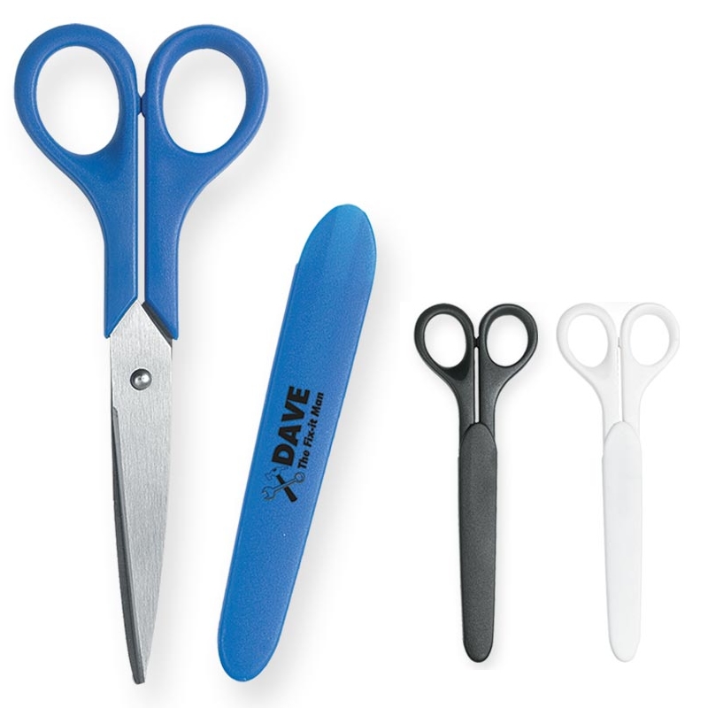 Customized Scissors in an Imprinted Sleeve Promotional Scissors